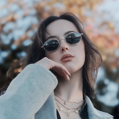 ZENOTTIC-Óculos de sol polarizados poligonais pequenos retrô para homens e mulheres, óculos de sol antirreflexo, óculos UV400, óculos para dirigir