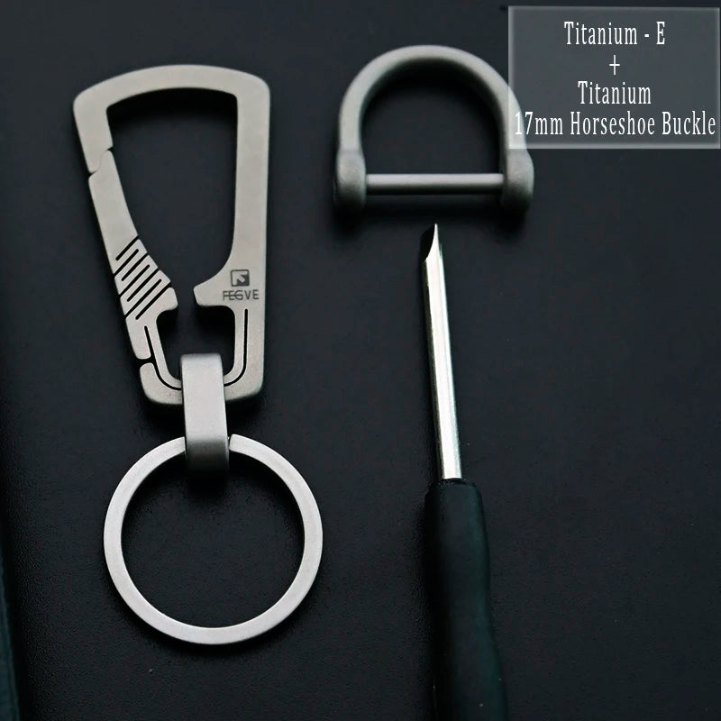 Titanium Luxury Keychain for Men - Ultra-Light Carabiner