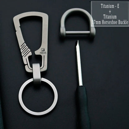 Titanium Luxury Keychain for Men - Ultra-Light Carabiner