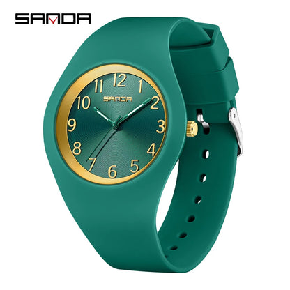 SANDA Quartz Waterproof Silicone Watch for Kids