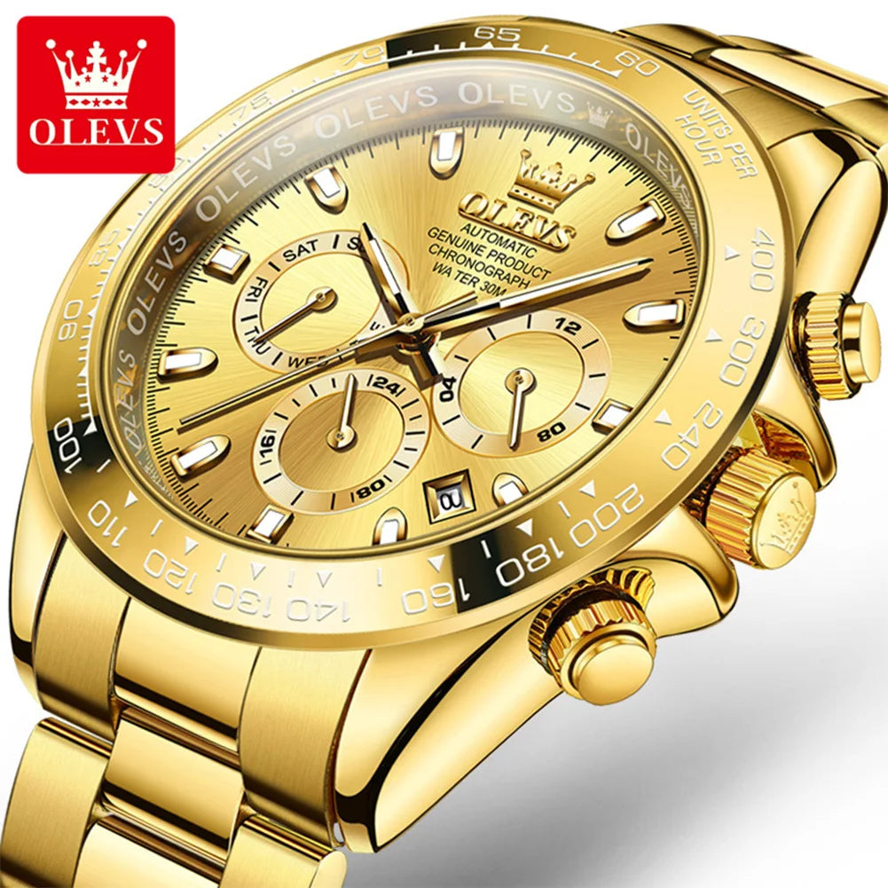 OLEVS 6638 Luminous Stainless Steel Automatic Watch
