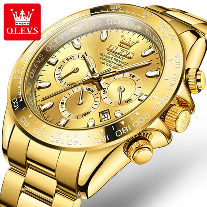 OLEVS 6638 Luminous Stainless Steel Automatic Watch