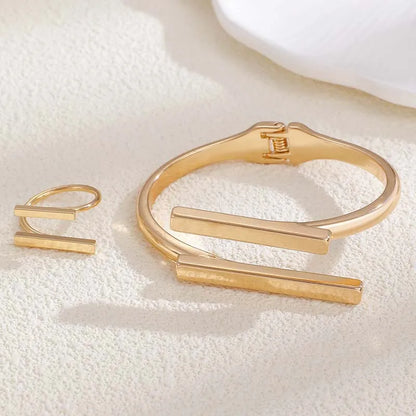 Pulseira geométrica de metal vintage com punho aberto, para mulheres e homens, exagerada, cor dourada, quadrada, ajustável, conjunto de joias para festa