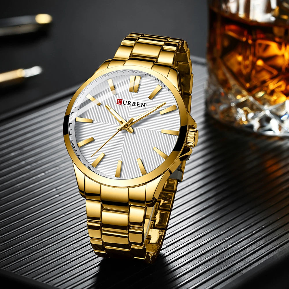 CURREN Men Watch Top Brand Luxury Waterproof Military Army Male Clock Sport Stainless Steel Wristwatch relogio masculino 8322