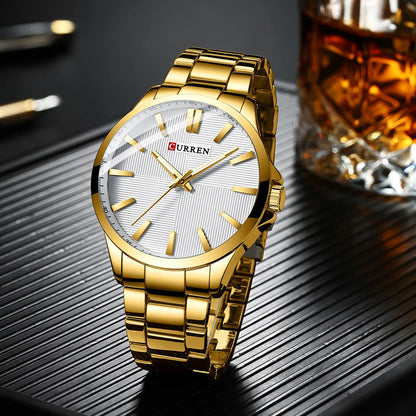 CURREN Men Watch Top Brand Luxury Waterproof Military Army Male Clock Sport Stainless Steel Wristwatch relogio masculino 8322