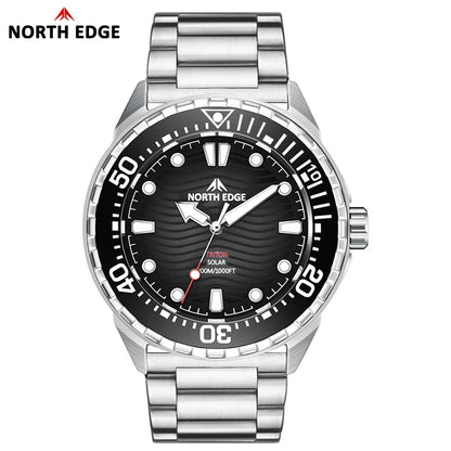 NORTH EDGE TRITON Solar Dive Watch - 300M Waterproof