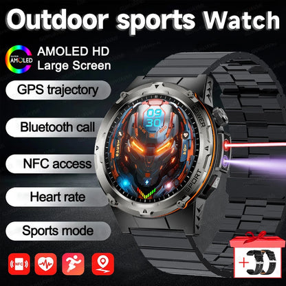 AMOLED Outdoor Sports Smartwatch with GPS & NFC