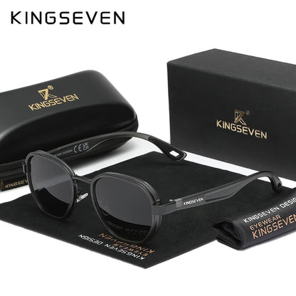 KINGSEVEN Polarized UV400 Luxury Round Sunglasses