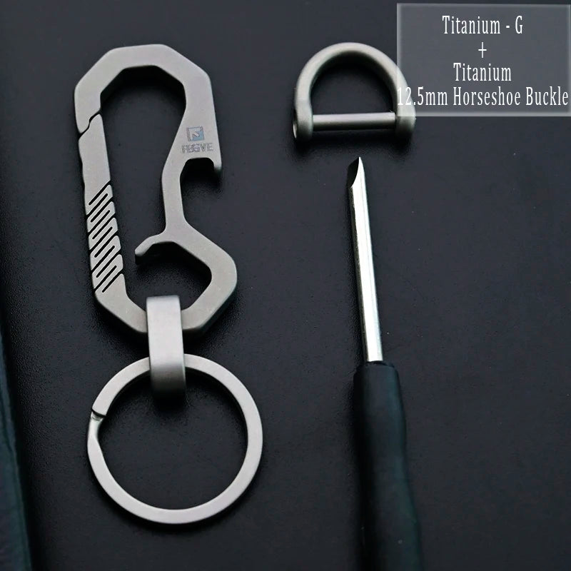 Titanium Luxury Keychain for Men - Ultra-Light Carabiner