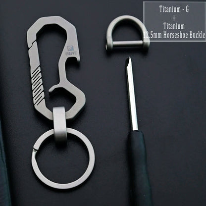 Titanium Luxury Keychain for Men - Ultra-Light Carabiner