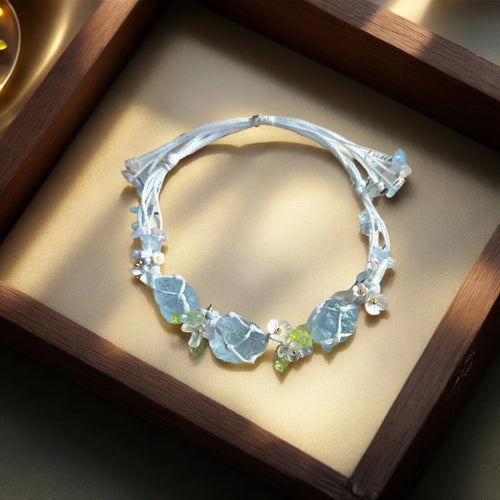 DIY Crystal Bracelet Material Pack Aesthetic Natural Stone Bracelet Exquisite Colorful Gravel Bead Bracelet for Crystal Lovers