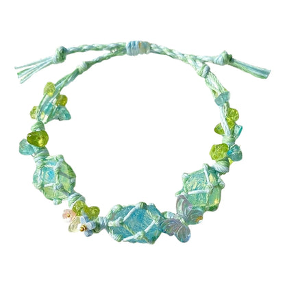 DIY Crystal Bracelet Material Pack Aesthetic Natural Stone Bracelet Exquisite Colorful Gravel Bead Bracelet for Crystal Lovers