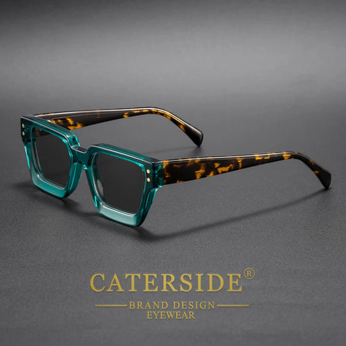 CATERSIDE Vintage Men's Polarized Sunglasses Acetate Frame High-Quality Sun glasses Brand Design Women's Party Driving Glasses