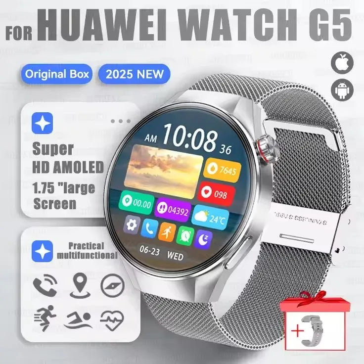 G5 Plus Smartwatch 1.75" AMOLED GPS Heart Rate