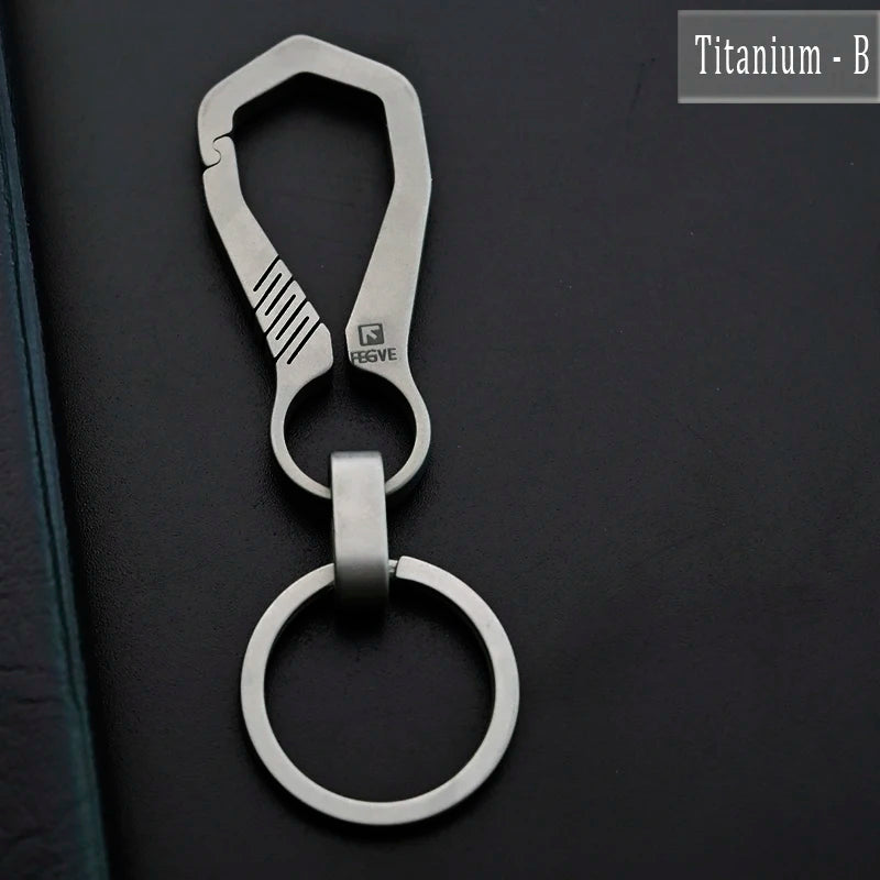 Titanium Luxury Keychain for Men - Ultra-Light Carabiner