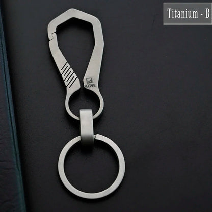Titanium Luxury Keychain for Men - Ultra-Light Carabiner