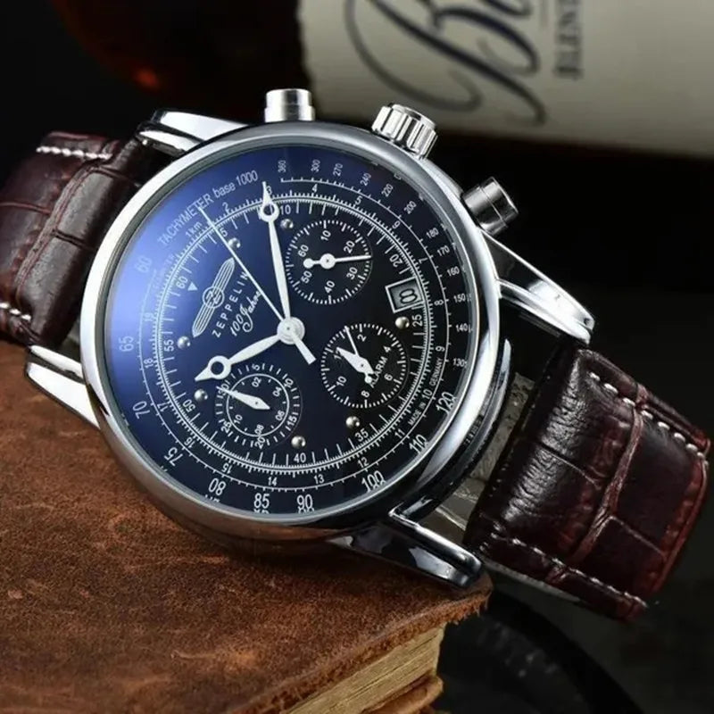 Zeppelin Airship Luxury Leather Men's Watch