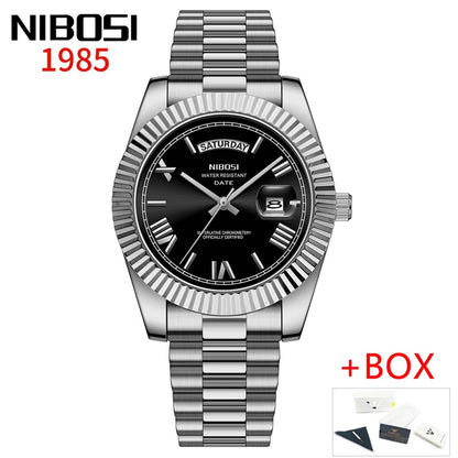 Luxury Red Gold Quartz Watch for Men - Nibosi