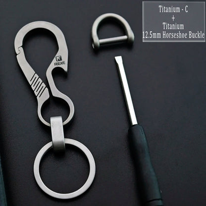 Titanium Luxury Keychain for Men - Ultra-Light Carabiner