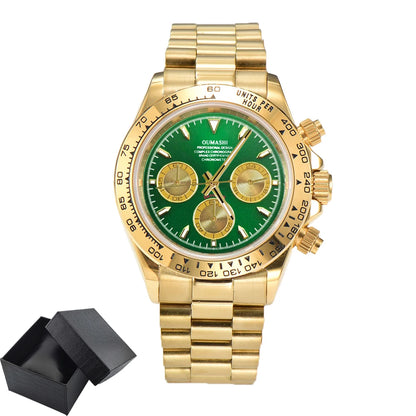 Luxury Custom Gold Chronograph Watch 39.3mm