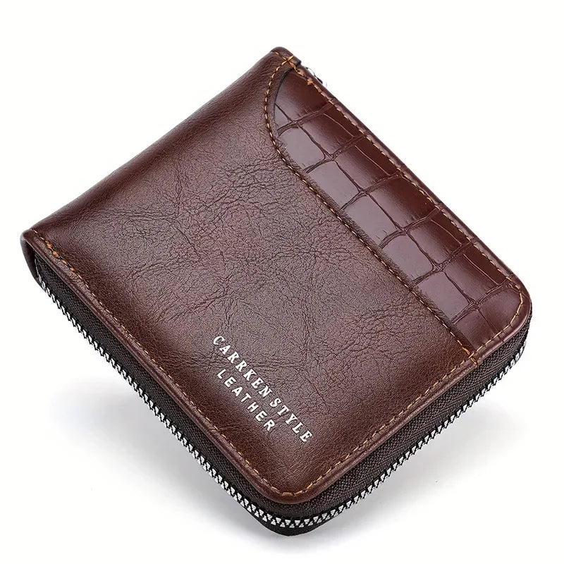 Luxury Men's Leather Wallet with RFID and Coin Pocket