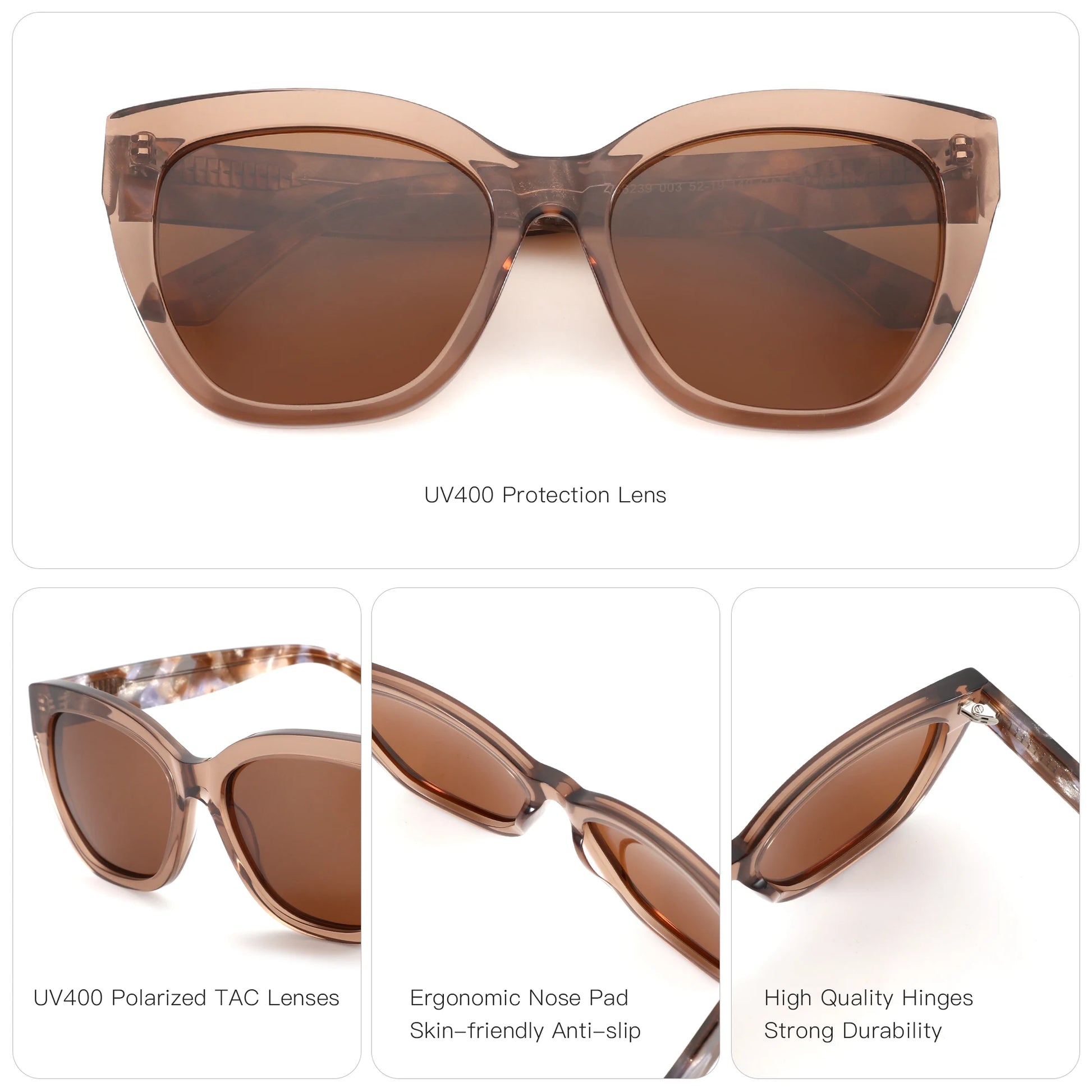 ZENOTTIC 2025 Butterfly Polarized Sunglasses Women's Thick Frame Shade UV400 Protective Acetate Sun Glasses  Fashion Shopping