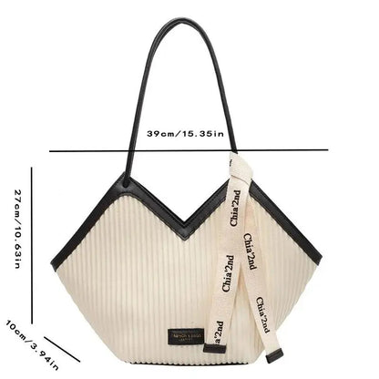 Estilo coreano grande saco feminino casual all-match bolsa de lona commuter bolsa de ombro estudante sacola