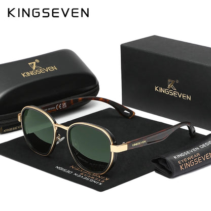 KINGSEVEN Polarized UV400 Luxury Round Sunglasses