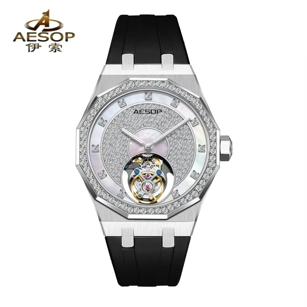 Aesop Mechanical Skeleton Tourbillon Watch