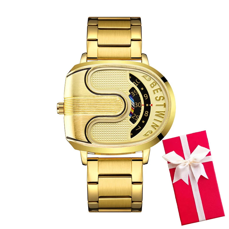 Luxury Men's Gold Quartz Sports Watch