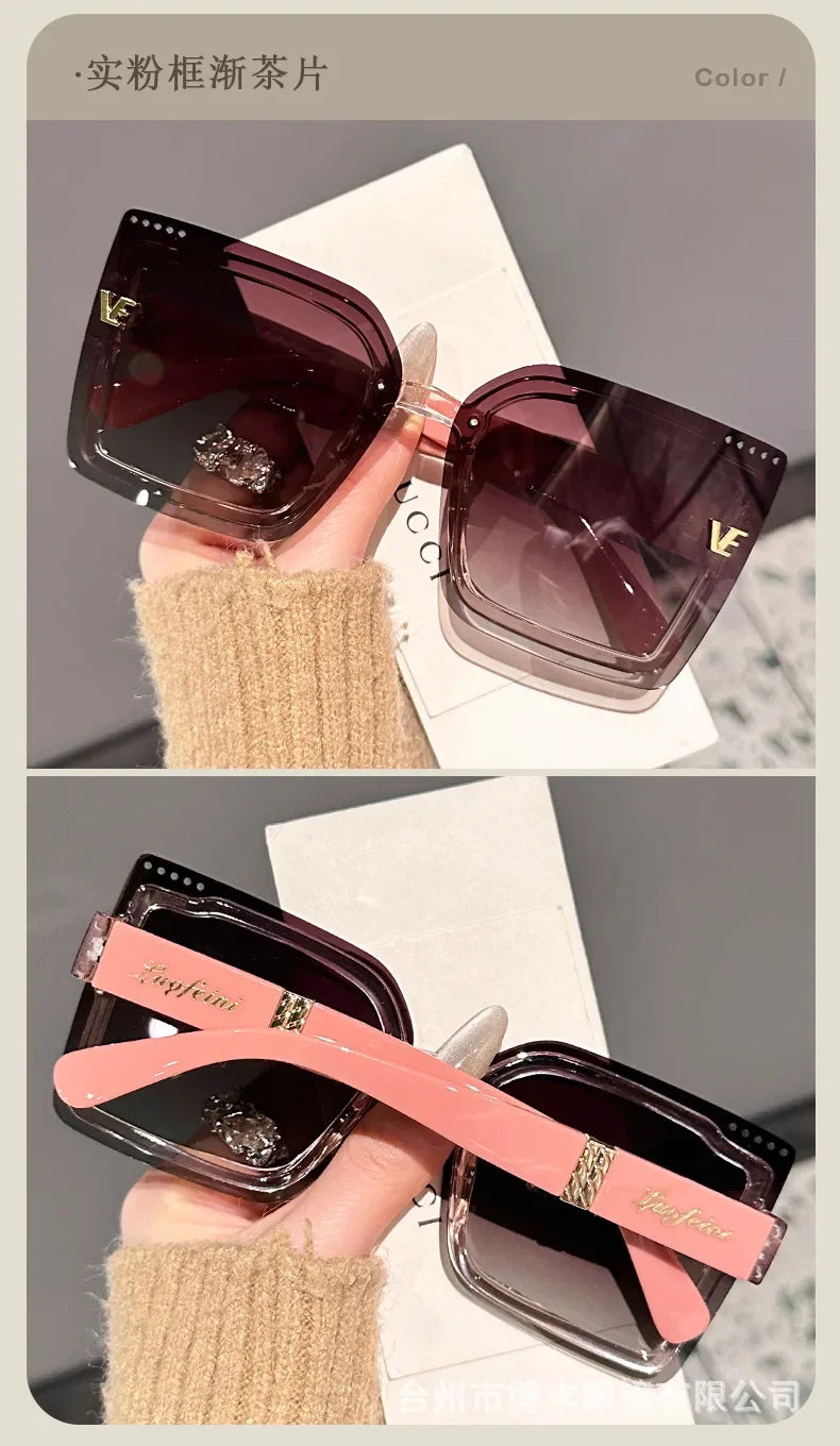 Oversized Polarized UV400 Square Sunglasses for Women