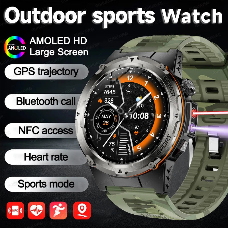 AMOLED Outdoor Sports Smartwatch with GPS & NFC