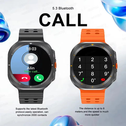 Para samsung moda novo relógio 7 ultra inteligente relógio 32g de memória vídeo 3d dinâmico tws modo fone de ouvido navegadores gps nfc hd chamada relógio