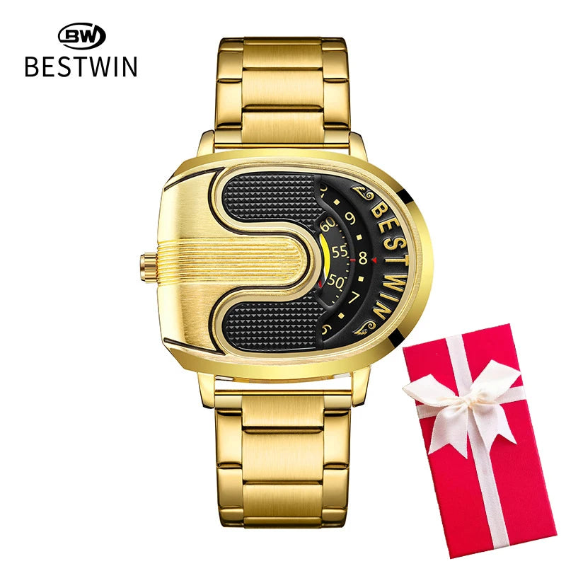 Luxury Men's Gold Quartz Sports Watch