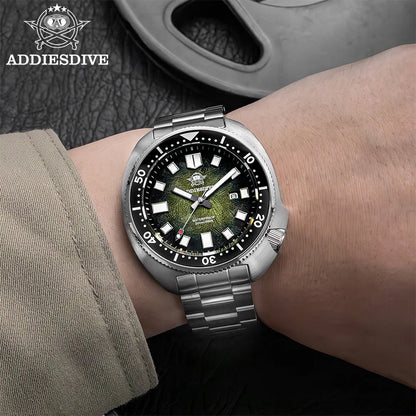 ADDIESDIVE Quartz Watches For Men Sapphire Glass 41mm AR Coated 200M Waterproof Diver Watch BGW9 Luminous New AD2511 Man Watch