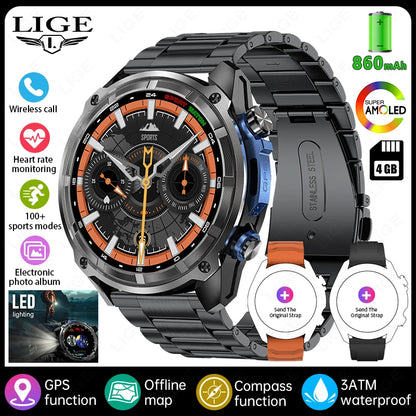 LIGE Smartwatch GPS 1.43" AMOLED Waterproof