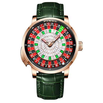 Luxury Men's Mechanical Roulette Watch - Sapphire Crystal