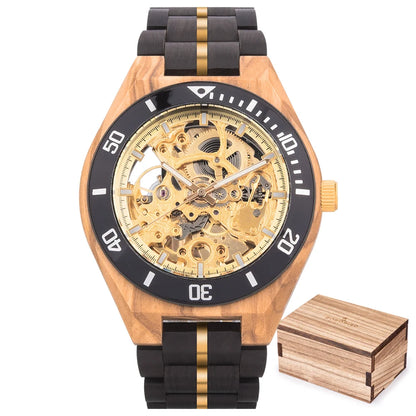 BOBO BIRD Men's Luxury Wooden Mechanical Watch