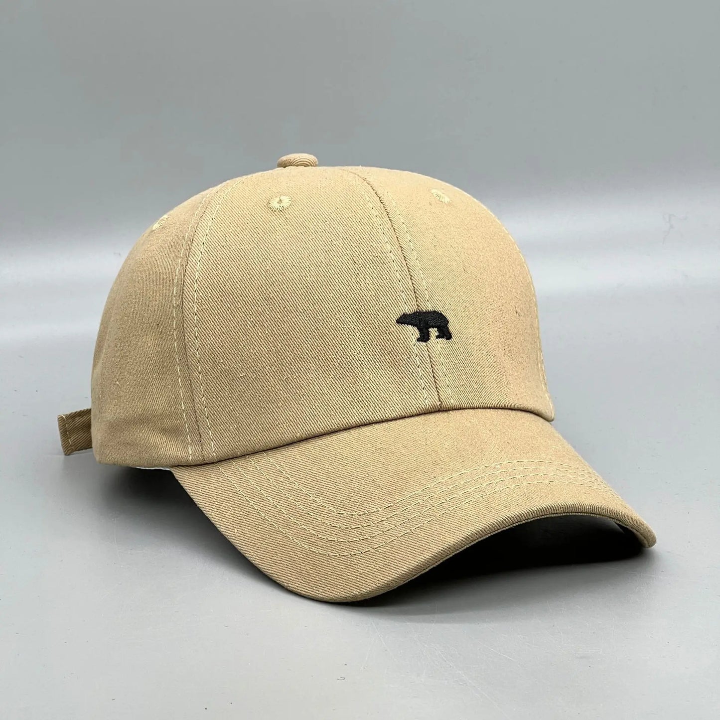 Polar Bear Embroidered Cotton Baseball Cap - UV Protection