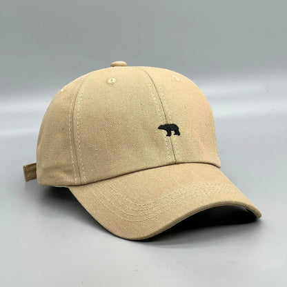 Polar Bear Embroidered Cotton Baseball Cap - UV Protection