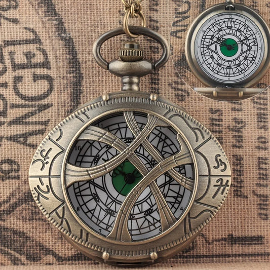 Doutor estranho retro ao redor da motocicleta olho relógio de bolso mágico olho matriz relógio estudante filme