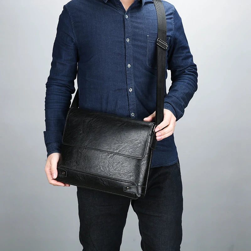 Bolsa de ombro, bolsa crossbody masculina, bolsa de negócios, grande capacidade, para viagens de negócios e trabalho