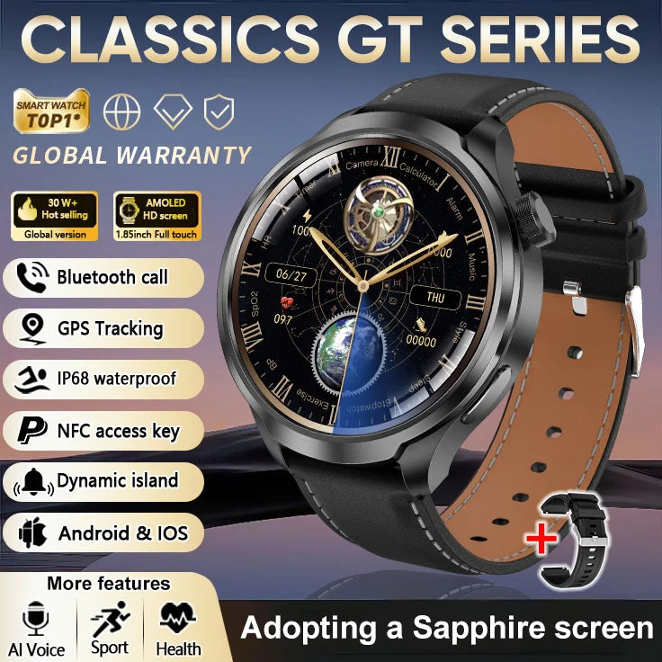 GT5 Pro Smart Watch - AMOLED Screen, NFC, IP68