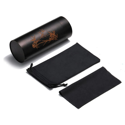 GM Óculos de sol de madeira de bambu natural feitos à mão óculos polarizados lentes de revestimento de espelho com caixa de presente