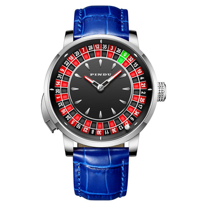 Luxury Men's Mechanical Roulette Watch - Sapphire Crystal