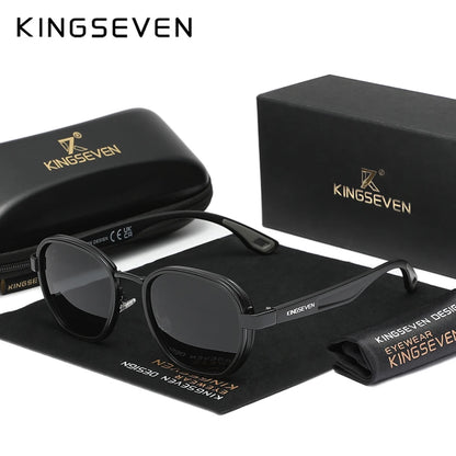 KINGSEVEN Polarized UV400 Luxury Round Sunglasses