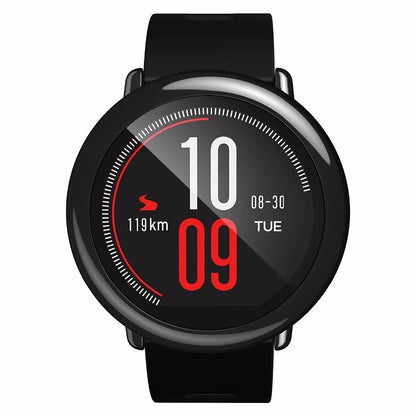 Original amazfit ritmo masculino relógio inteligente sportwatch global firmware com inglês idioma estoque bluetooth relógio gps 95novos relógios