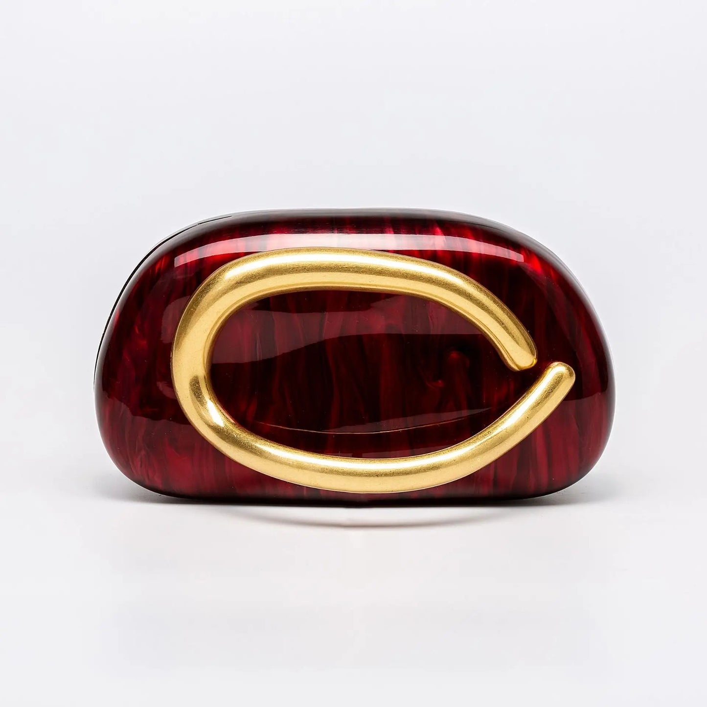 Elegant Acrylic Clutch with Metal Handle