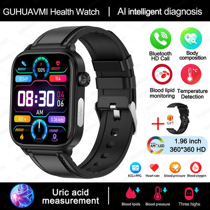 Elegant ECG+PPG Women's Smartwatch with Health Tracking