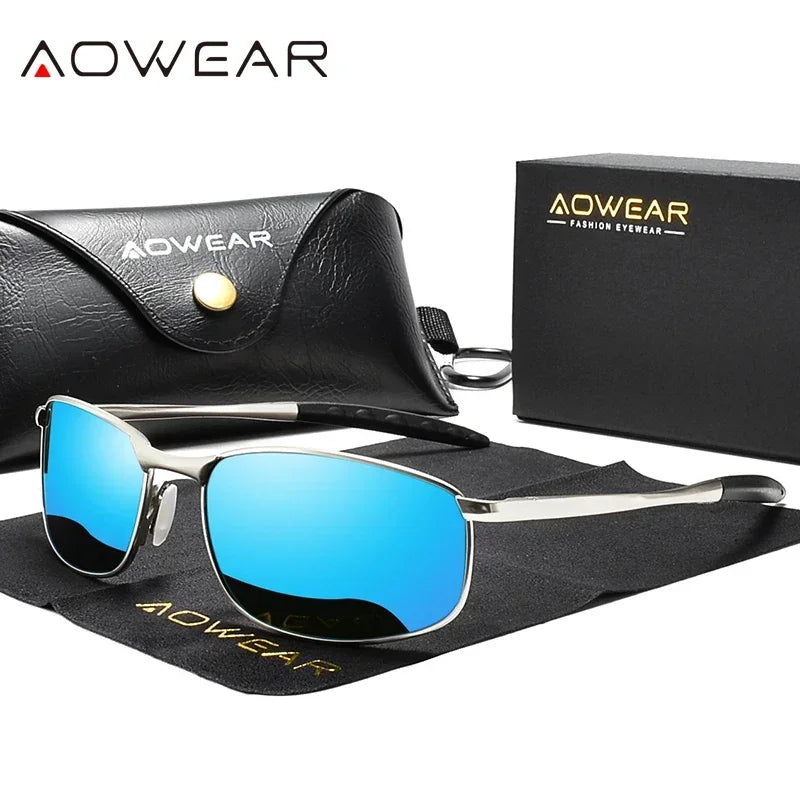 AOWEAR Polarized Retro Sunglasses for Men & Women
